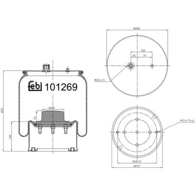 Luchtveerbalg FEBI BILSTEIN 101269