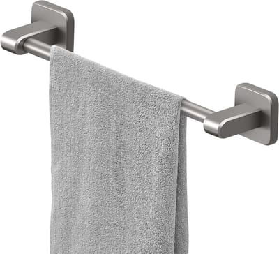 Handdoekrek 40cm - Zelfklevende Handdoekhangers voor Badkamer en Keuken, Geen Boren, Ideaal voor Handdoeken en Keukenhanddoeken, Zilvergrijs