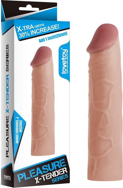 Lovetoy Penis Sleeve / Extender 17 cm - Verlengd tot 2,5cm en 30% Dikte - X TENDER