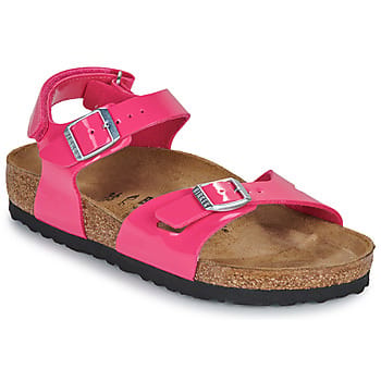 Platte sandalen BIRKENSTOCK Rio AS Kids BF Patent Fuchsia Tulip