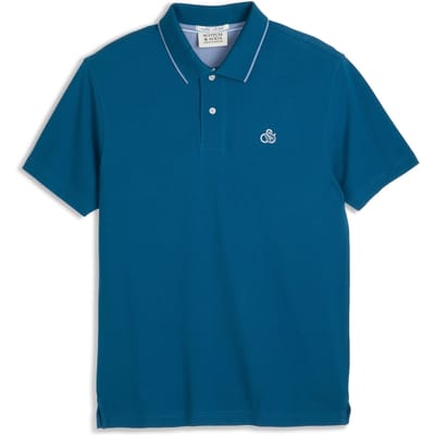 Scotch & Soda Tipped Polo Legion Blue Taglia: S | Polo Outlet | Uomo | Blu