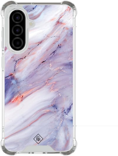 Casimoda® hoesje - Geschikt voor Samsung Galaxy A56 - Marmer Paars - Shockproof case - Extra sterk - TPU/polycarbonaat - Paars, Transparant