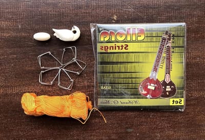 Sitar Accessoires Set - Muziekonderdelen Sitar - Muziek Maken - Complete Onderhoudsset - 12 x 12 x 3 cm