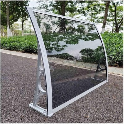 Regenkap Deur - Luifel Buiten - Bescherming Huis - Polycarbonaat Plaat - 60x70 cm - Transparant