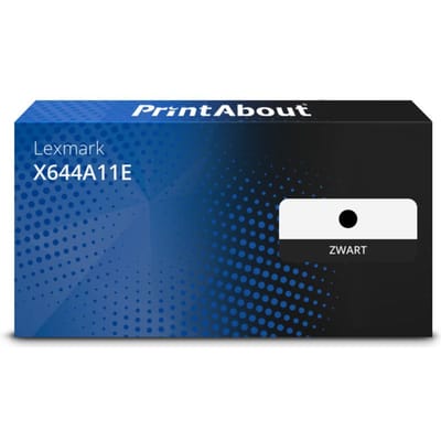 PrintAbout huismerk Toner X644A11E Zwart Geschikt voor Lexmark