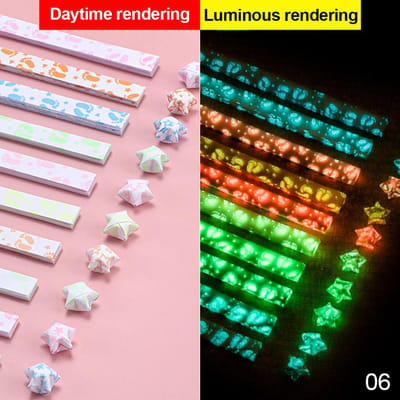210 Vel Lichtgevend Origami Sterren Papier 10 Kleuren Strookjes Geluk Ster Decor Vouw Papier Knutselpapier Diy Kunst Knutselbenodigdheden Decor