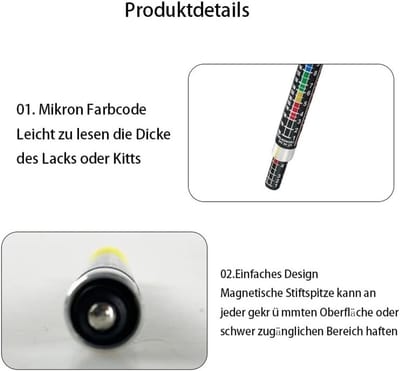 Verf Dikte Meter voor Auto, Magnetische Lak Dikte Tester, Schade Detector en Lak Film Meting, Precisie Meetinstrument voor Carrosserie en Herstelwerkzaamheden