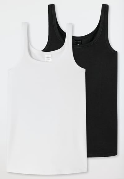 Tops, set van 2 wit/zwart - 95/5 multipacks 140