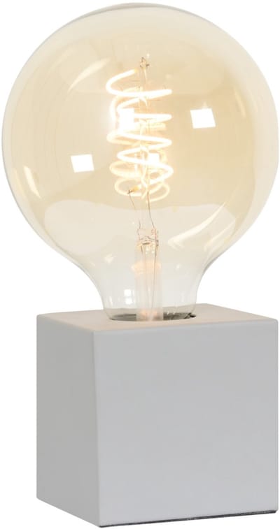 CALEX - LED Tafellamp - Tafelverlichting - Raho - E27 Fitting - Vierkant - Beton - Kunststof