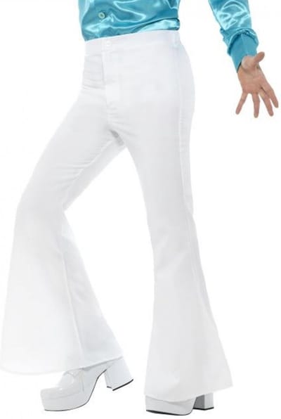 Smiffys - Flared Kostuum broek - XL - Wit