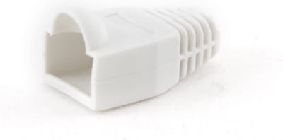 Netwerkplug huls voor RJ45 connectoren - kabel tot 6 mm - 100 stuks / wit