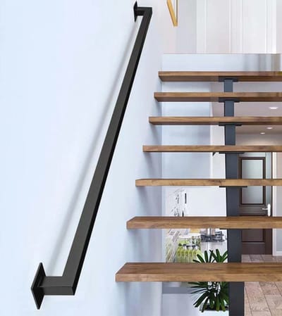 Trapleuning Metalen 2-secties - Antislip Balustrade voor Binnen en Buiten - Ondersteuning voor Trappen en Balcon
