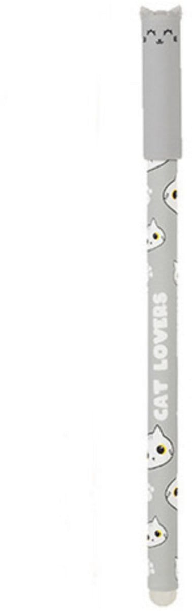 iTotal Pen Erasable Pen with Cap CAT Lover Uitwisbare Balpen met GREY CAT Potlood 1 8gr