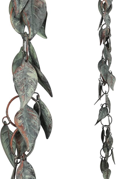 Decoratieve Metalen Regenketting met Bladeren voor Dakgoten