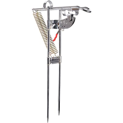 Automatische dubbele veerhoekstok Vishengelbeugel Standaard hengelhouder 453 g zilver