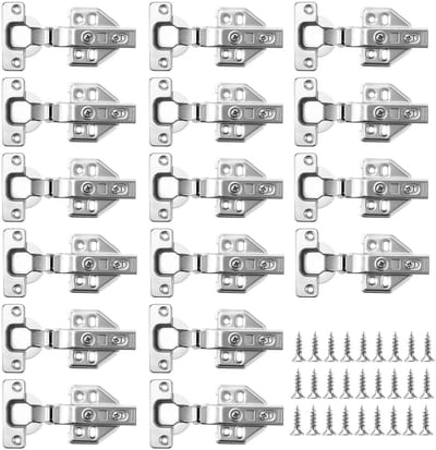 Dailygoods - 12 Stuks Scharnieren voor Keukenkasten - Softclose Potscharnieren met Hydraulische Demping