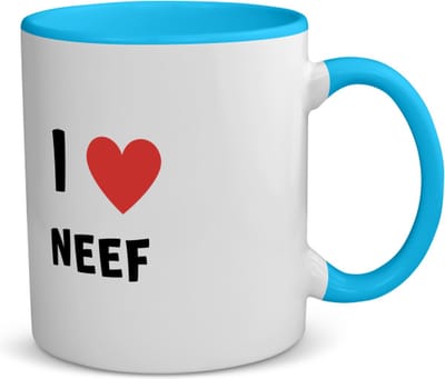 Akyol - i love neef koffiemok - theemok - blauw - Neef - de liefste neef - verjaardag - cadeautje voor neef - neef artikelen - kado - geschenk - 350 ML inhoud