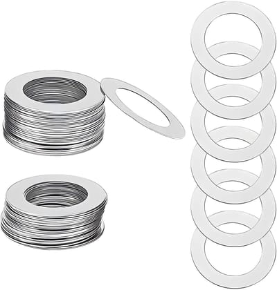 Dailygoods- Sluitringen 50 Stuks - Platte Borgringen - M10 x 14 x 0.3 mm - Roestvrij Stalen Sluitringen - Voor Schroeven en Moeren - Verhoogt Stabiliteit - Onderleggers