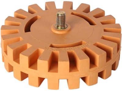 Dailygoods - Rubberen Lijmverwijderaar - Stickerverwijderaar - Eenvoudige bediening - 4 Inch - Boormachinehulpstuk - Geschikt voor het verwijderen van...