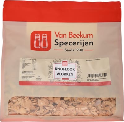 Van Beekum Specerijen - Knoflook Vlokken - 900 Gram (hersluitbare stazak)