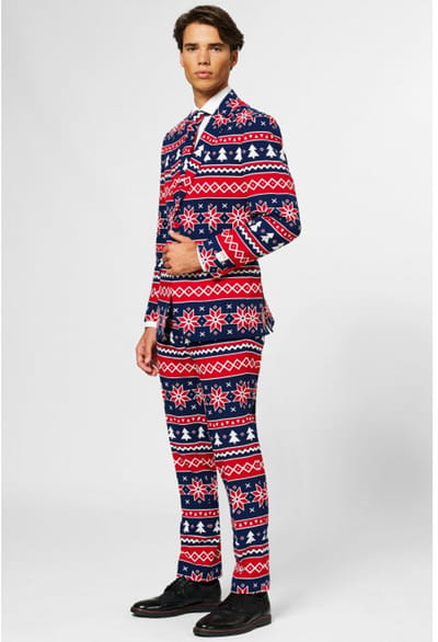 OppoSuits Nordic Noel - Mannen Kostuum Kerst - Fout Kerstpak - Gekleurd - Kerst - Maat 62