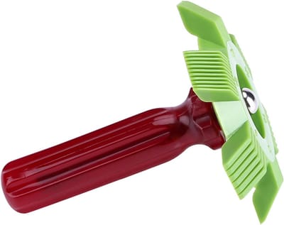 Auto Koeler Borstel - Radiator Reiniger - Condensor Onderhoud - Vinnen Recht Maken - Compact Formaat - Groen Rood