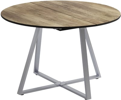 Vicco Eettafel Loyd, Eiken rustiek/Grijs, 120-160 x 120 cm Uitschuifbaar