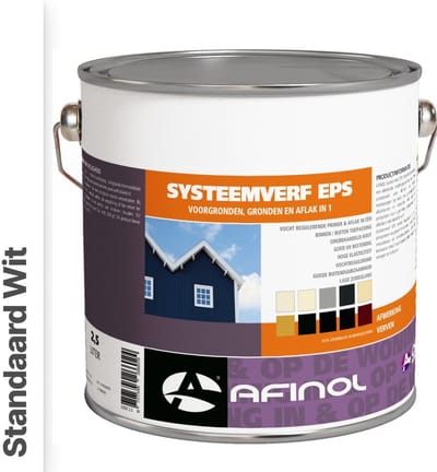 Afinol Systeemverf-Schakelverf Standaard Wit (Witste kleur) 2,5 liter