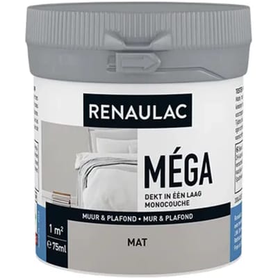 Renaulac Muur & Plafond Verftester - Mat - Fluweel Grijs - 75ml