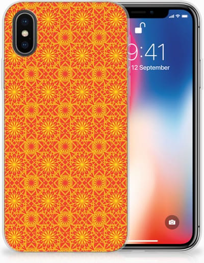 Apple iPhone X | Xs TPU bumper Batik Oranje