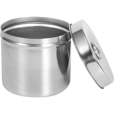 Roestvrijstalen Zalfpot Verbandwatten Doos Jodoform Gaas Container 12cm 4.7in gray