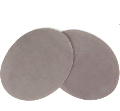 Knie Elleboog Strijk Stukken Lappen Patches Licht Grijs 11.3 cm / 14.6 cm / Licht Grijs
