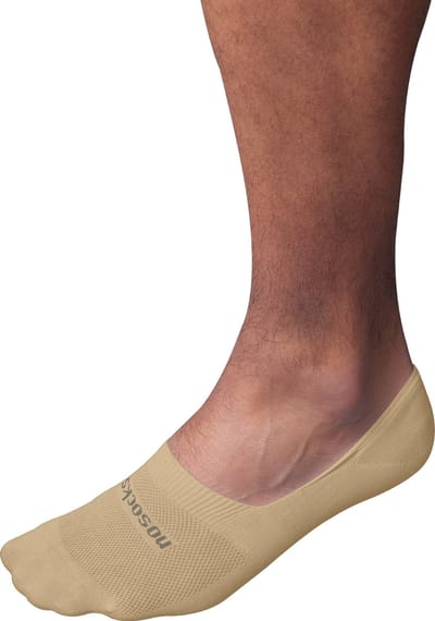 Nosocks Invisible - Sneaker Sokken - Katoen - Light Khaki - Maat S