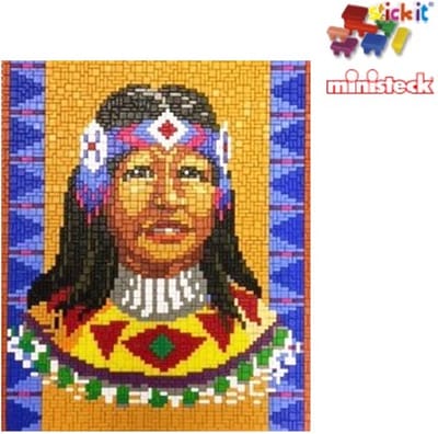 Stick-it Sioux Squaw (indianen), ca. 3.500 steentjes, compatibel met Ministeck