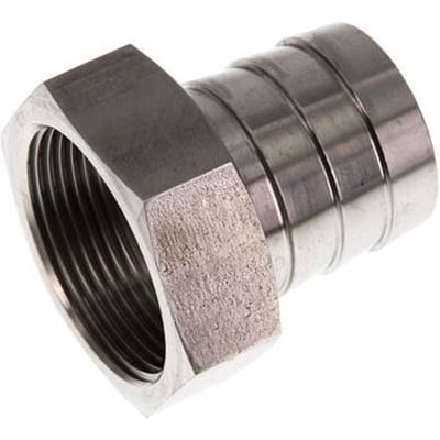 G 1 1/2'' x 38mm RVS Slangpilaar 40 Bar