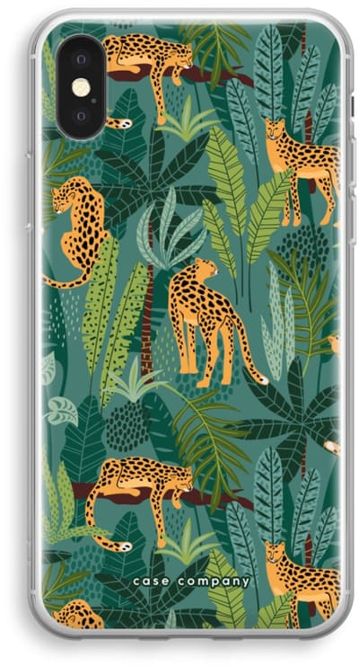 Case Company® - Hoesje geschikt voor iPhone XS hoesje - Luipaard 2 - Soft Cover Telefoonhoesje - Bescherming aan alle Kanten en Schermrand