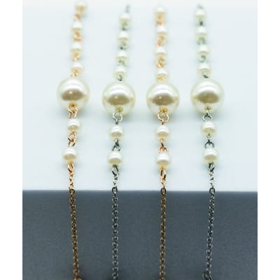 Brillenketting I Need You assorti parels met goud en zilver 4 stuks