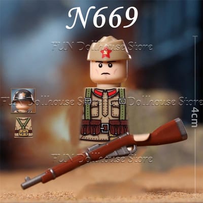 Hoge Kwaliteit Moc Hoge Kwaliteit Ww2 Leger stijl Hoge Kwaliteit Leger Hoge Kwaliteit Sovjet Militaire figuur Hoge Kwaliteit Figuur Hoge Kwaliteit Bouw