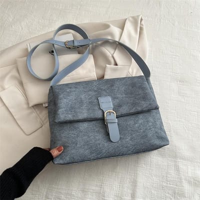 Lente Nieuwe Dames Tassen  Populaire Crossbody Tassen  Eenvoudige Casual Schoudertassen  Modieuze Retro Niche Tassen gray