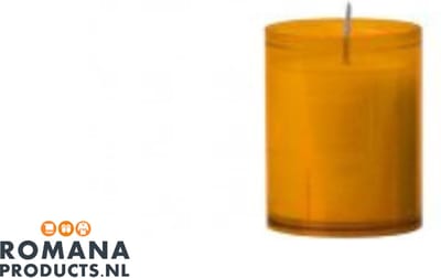 Romana Products Refill Kaarsen 24 uur 100 stuks - Amberkleurig - Langdurige Brandduur - Voor Decoratief Gebruik