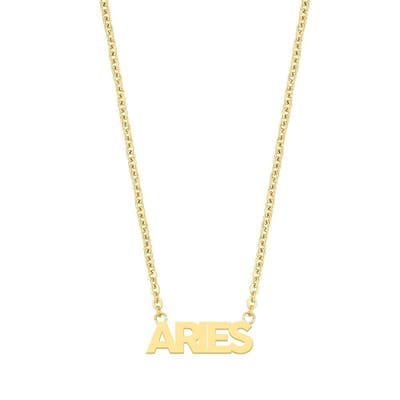 CO88 Collection Zodiac 8CN-26175 Stalen collier - Hanger aries - 38 + 7 cm - Goudkleurig