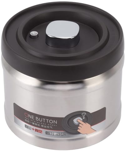 Dailygoods- Koffiecontainer Vacuümverzegeld - Luchtdicht - 304 Roestvrij Staal - 750ML - Handig in gebruik - Voorkomt schade door vocht - Voedselopberger