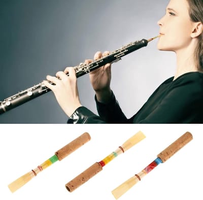 4 Stuks Hobo Riet Blaasinstrument Vervangende Onderdelen met Plastic Opbergdoos voor en voor in u Hobo ReedWind Instrument OnderdeelOboe OnderdeelOboe Reparatie ReedOboe Accessoire