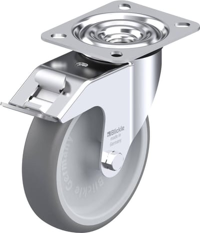 Blickle 605592 Apparaatzwenkwiel, Ø 125 mm, met rem