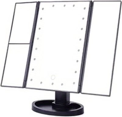Bovista Make Up Spiegel - Met Verlichting - Met Led Verlichting - Led - Met Licht - Opmaakspiegel Met Ledverlichting - Staande Spiegel - Tafelspiegel - Inklapbaar - Zwart