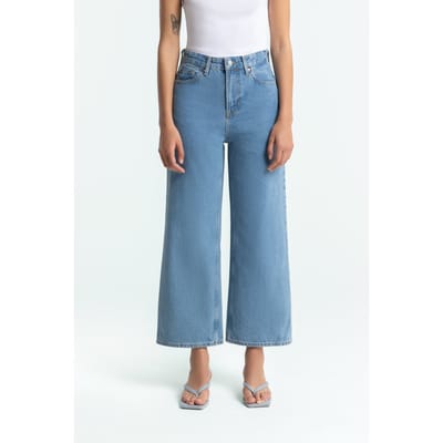 Kings Of Indigo Elisabeth Cropped Clean Holo Mid Vintage Size: W30L29 | Wide-Leg & Flared Pants Outlet | Dames | Blauw