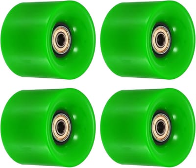 Longboard Wielen - Skateboard Onderdelen - Straat Rijden - Inclusief Lagers - 60mm - Groen Goud