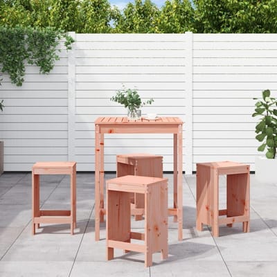 Terras Barset - Tuinmeubelset Hout - Buiten Ontspannen - Ruimtebesparend Opbergen - 82.5 x 82.5 x 110 cm - Natuurlijk Hout