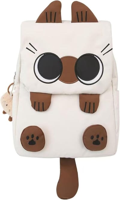 VHV-Leuke Katten Rugzak - Lichtgewicht Laptoprugzak met Grote Capaciteit - Stijlvolle Schooltas voor Studenten en Kinderen - Inclusief Schattige Kattenhanger - Ideaal voor Reizen en Werk