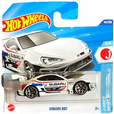 HOT WHEELS SUBARU BRZ PANDEM WHITE 1:64 48/250 HW J-IMPORT 3/5 SHORT CARD 2025